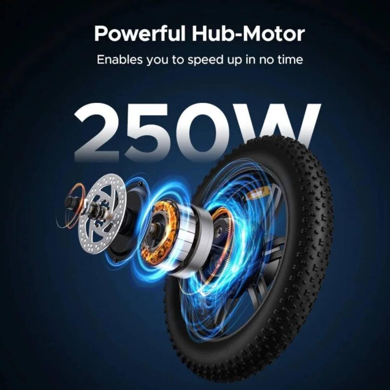 ENGWE L20 SE 20″ Folding Fat-Tyre E-Bike – 250 W motor, 36 V 15.6 Ah battery (140 km range), 25 km h⁻¹ top-speed - Image 5
