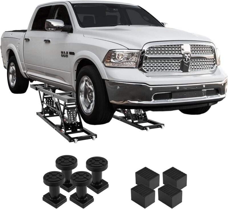 VEVOR Portable Car Lift – 7,000 lbs / 3,175 kg Capacity, 26.8" Max Height, Heavy-Duty Carbon Steel, 120V Scissor Lift for Garage, SUV, and Truck Maintenance - Image 2