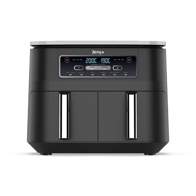 Ninja AF300UK Dual Zone Air Fryer - 7.6L, 2 Drawers, 6-in-1 Cooking, Energy Efficient, Oil-Free, Non-Stick, Dishwasher Safe, Black/Silver - Image 4
