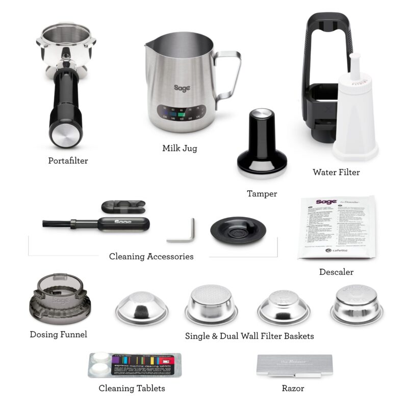 Sage Barista Express Bean to Cup Coffee Machine – Built-in Grinder & Milk Frother, Brushed Stainless Steel Espresso Maker - Image 14