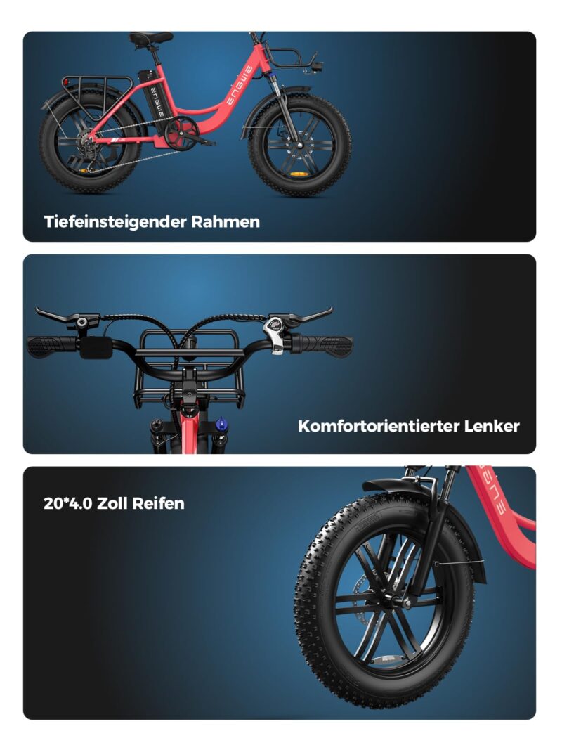ENGWE L20 BOOST 20″ / 508 mm Fat-Tyre E-Bike – 250 W Motor, 48 V 13 Ah Battery, 75 Nm Torque, 150 km / 93 mi Range - Image 20