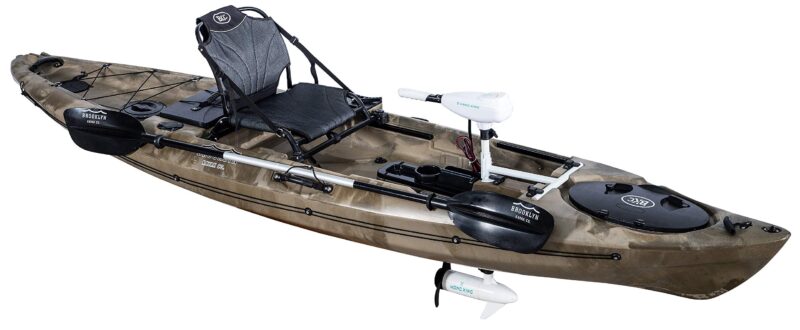 BKC Brooklyn 12.0 Pro 12′ Sit-On-Top Fishing Kayak – Pedal & Motorized (Flipper, Propeller, or Trolling Motor)