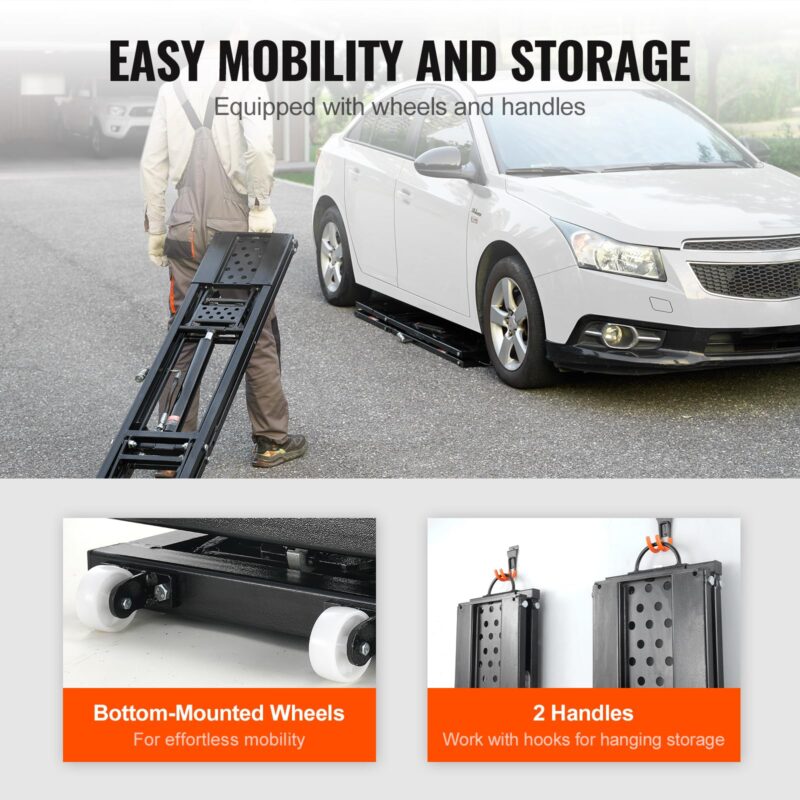 VEVOR Portable Car Lift – 7,000 lbs / 3,175 kg Capacity, 26.8" Max Height, Heavy-Duty Carbon Steel, 120V Scissor Lift for Garage, SUV, and Truck Maintenance - Image 6