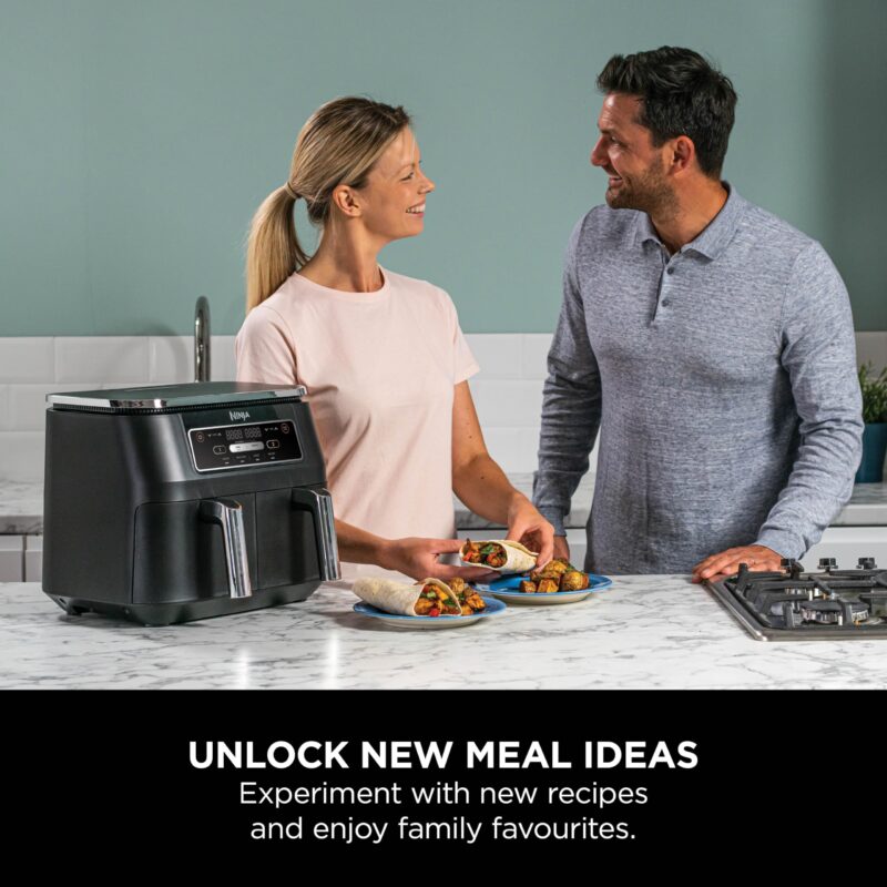 Ninja AF300UK Dual Zone Air Fryer - 7.6L, 2 Drawers, 6-in-1 Cooking, Energy Efficient, Oil-Free, Non-Stick, Dishwasher Safe, Black/Silver - Image 9