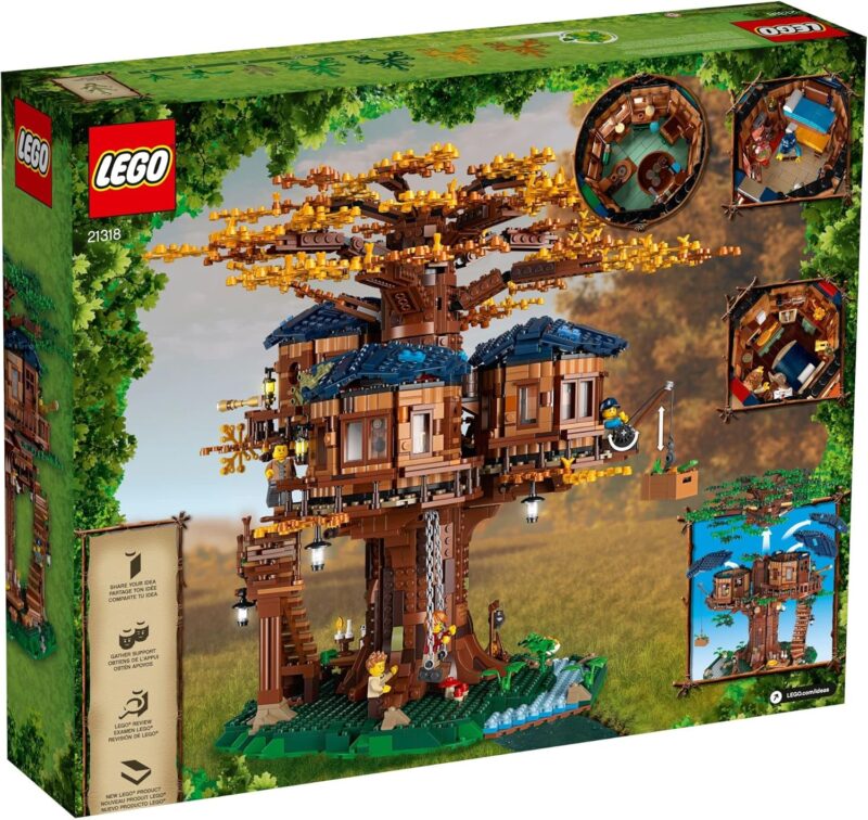 LEGO Ideas Tree House 21318 – Collectible Model Building Set for Adults & Teens, 3 Cabins with Interchangeable Leaves, Includes Minifigures, Nature Accessories & Bird Figure, 3036 Pieces - Image 6
